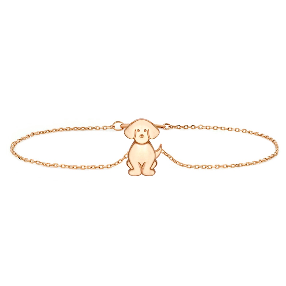 Solid Gold Dog Bracelet