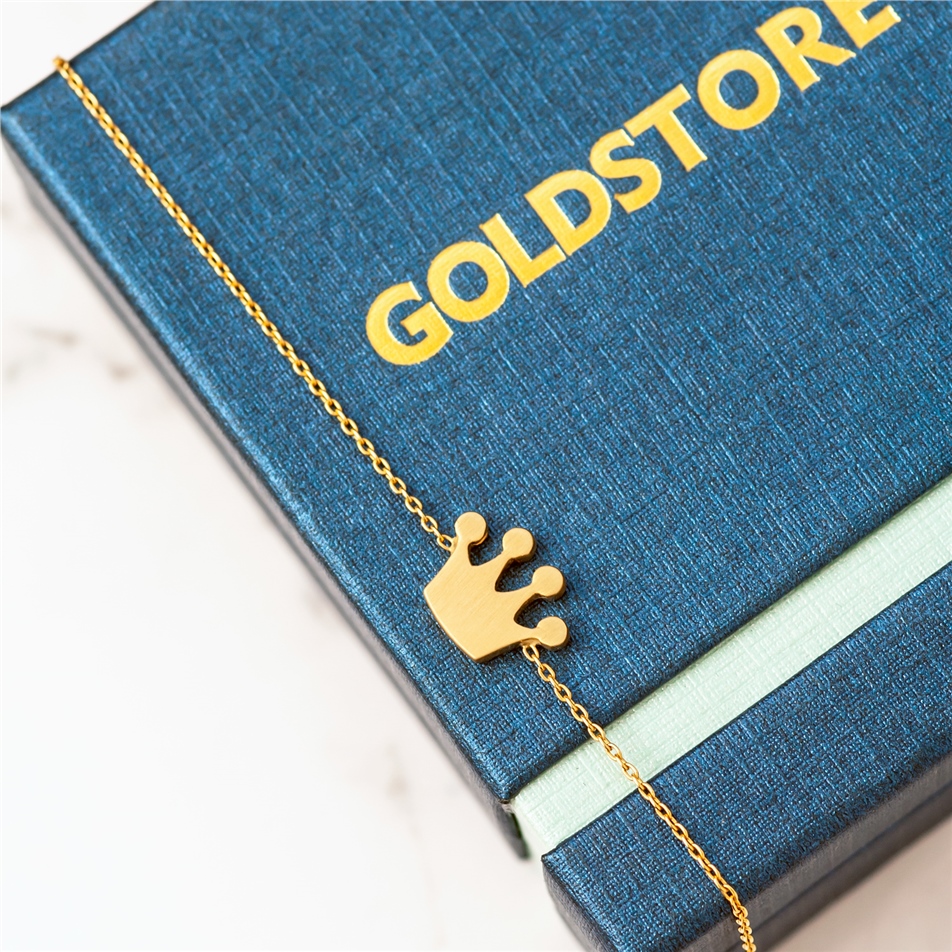 Solid Gold Crown Bracelet