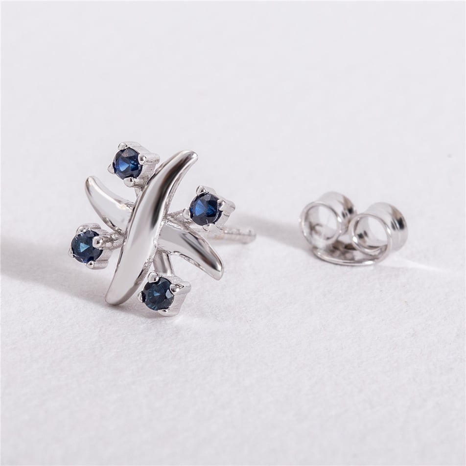 Solid Gold 0.24 ct. Sapphire Earring