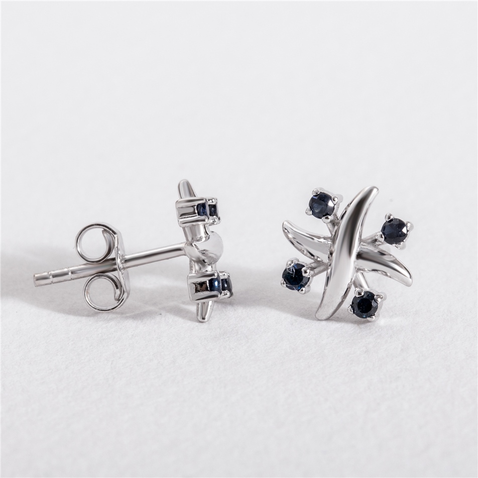 Solid Gold 0.24 ct. Sapphire Earring