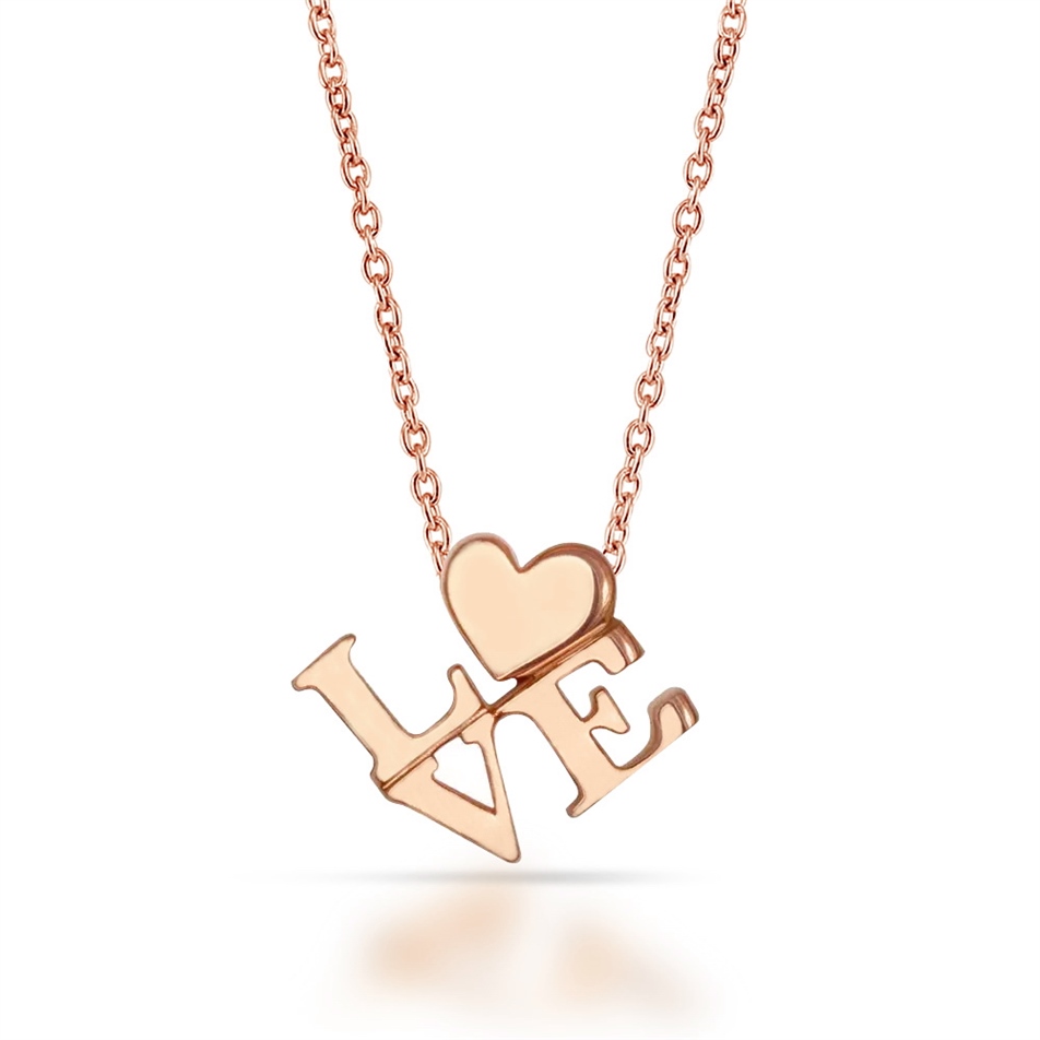 Solid Gold Love Necklace