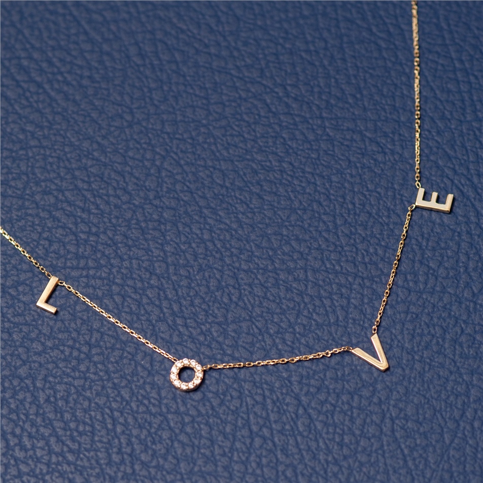 Solid Gold Love Necklace
