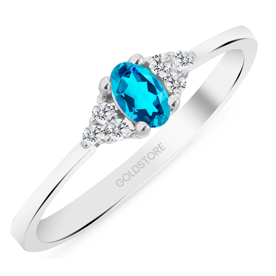 Solid Gold 0.08 ct Diamond Fancy Ring