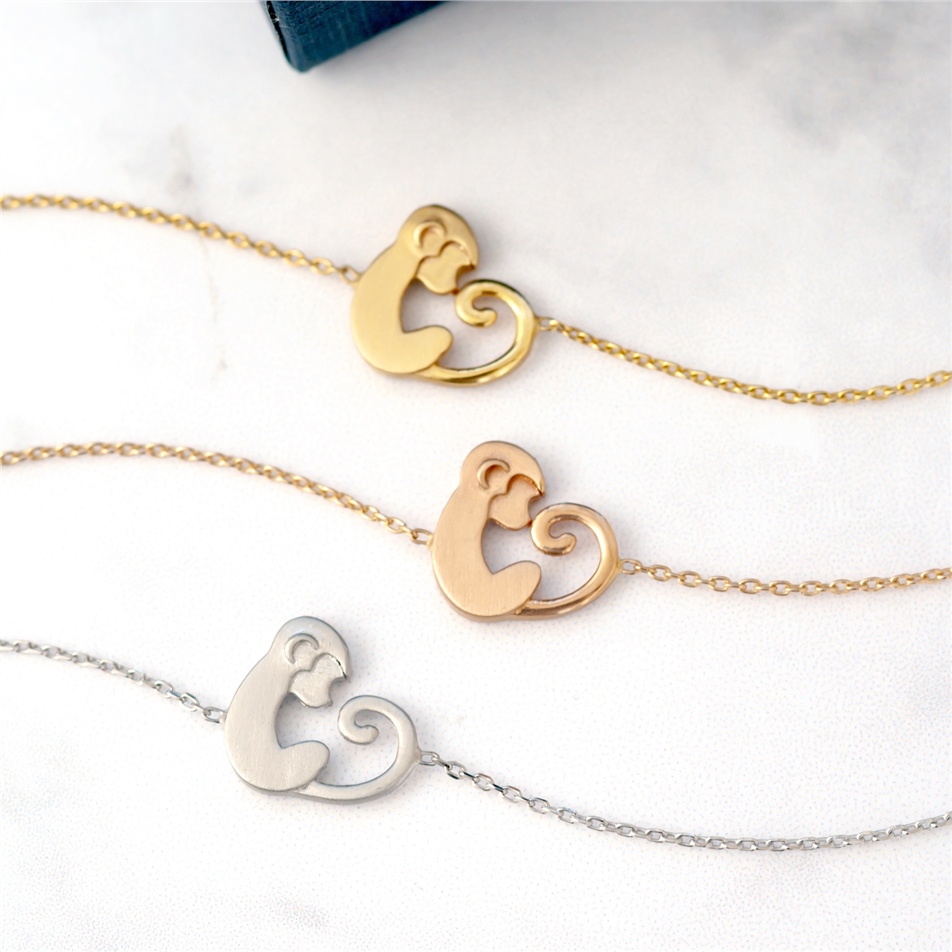 Solid Gold Monkey Bracelet