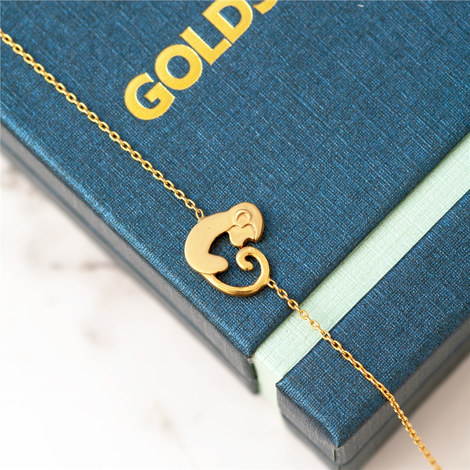 Solid Gold Monkey Bracelet