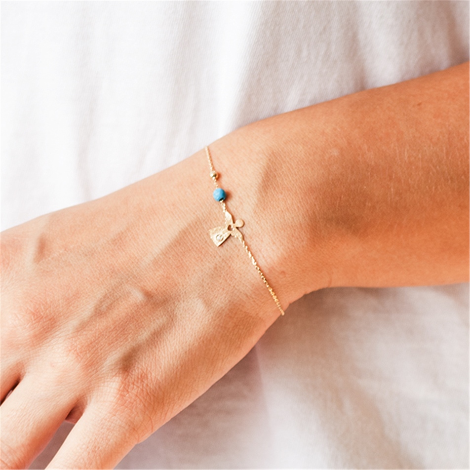 Solid Gold Angel Bracelet