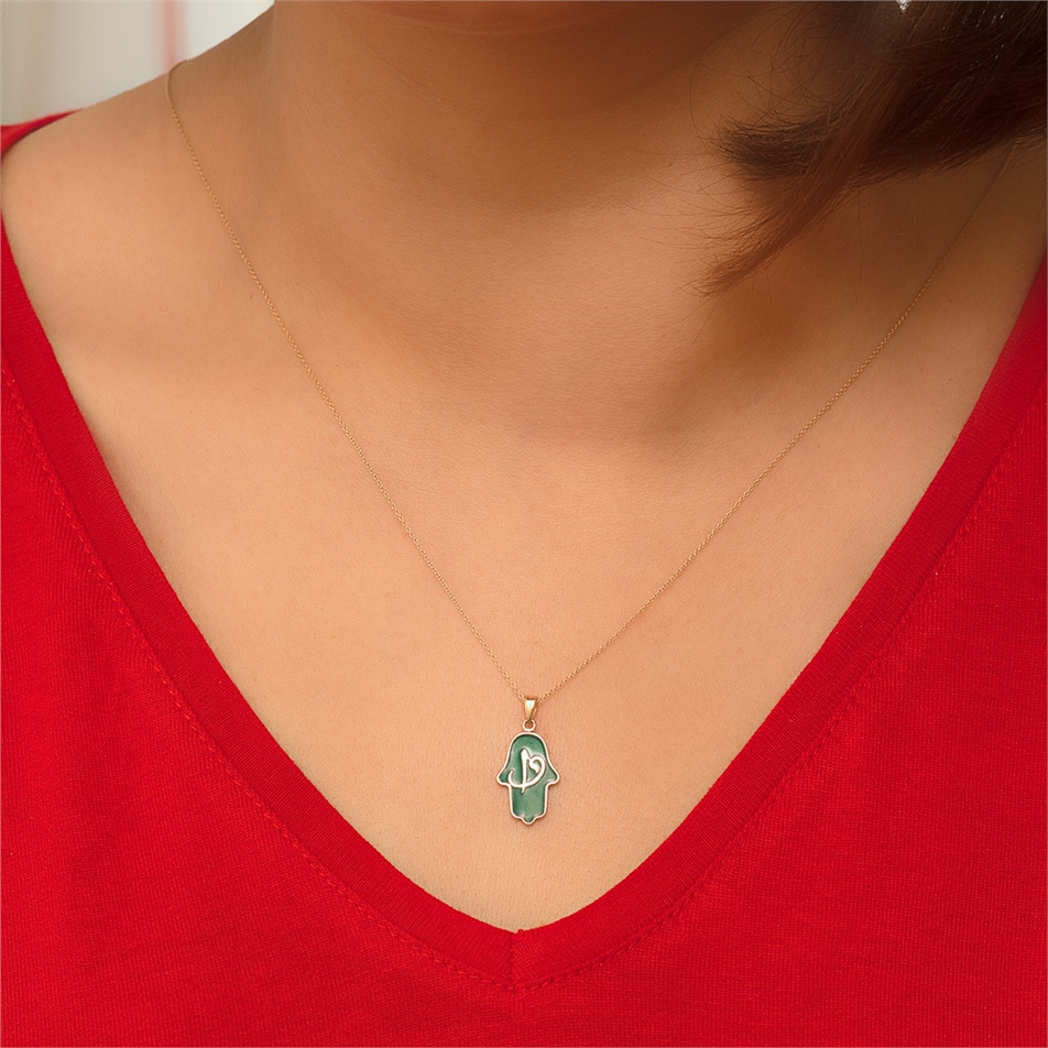 Altın Mineli Fatma Ana Eli Kolye