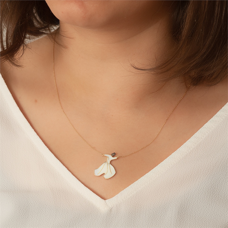 Altın Mineli Semazen Kolye