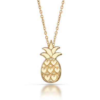 Solid Gold Pineapple Necklace
