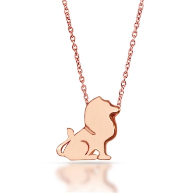 Solid Gold Lion Necklace