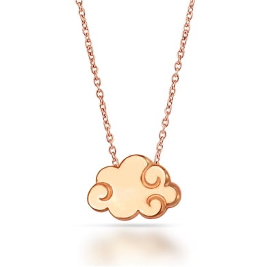 Solid Gold Cloud Necklace