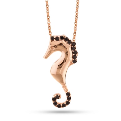 Solid Gold Seahorse Necklace