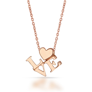 Solid Gold Love Necklace