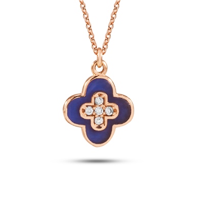 Solid Gold Enamel Flower, Daisy Necklace