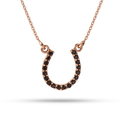 Solid Gold Horseshoe Necklace