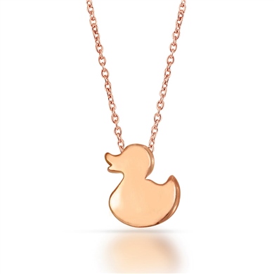 Solid Gold Duck Necklace