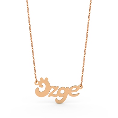 Altın İsmine Özel Kolye