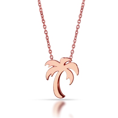 Solid Gold Palm Necklace