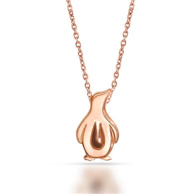 Solid Gold Penguin Necklace