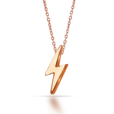 Solid Gold Lightning Necklace