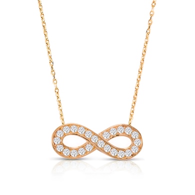 Solid Gold Fancy Infinity Necklace