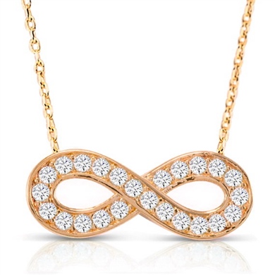 Solid Gold Fancy Infinity Necklace