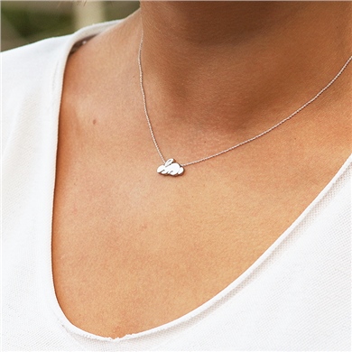 Solid Gold Rabbit Necklace