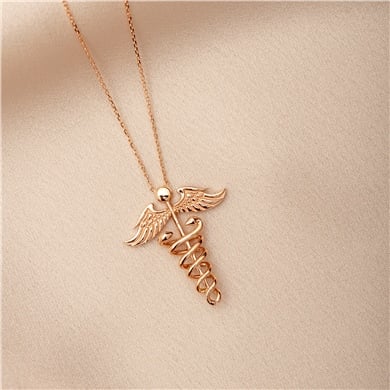 Solid Gold Snake Necklace