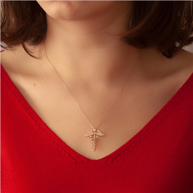 Solid Gold Snake Necklace