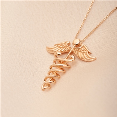 Solid Gold Snake Necklace