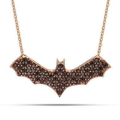 Solid Gold Bat Necklace