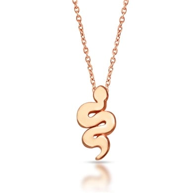 Solid Gold Snake Necklace