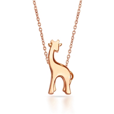 Solid Gold Giraffe Necklace