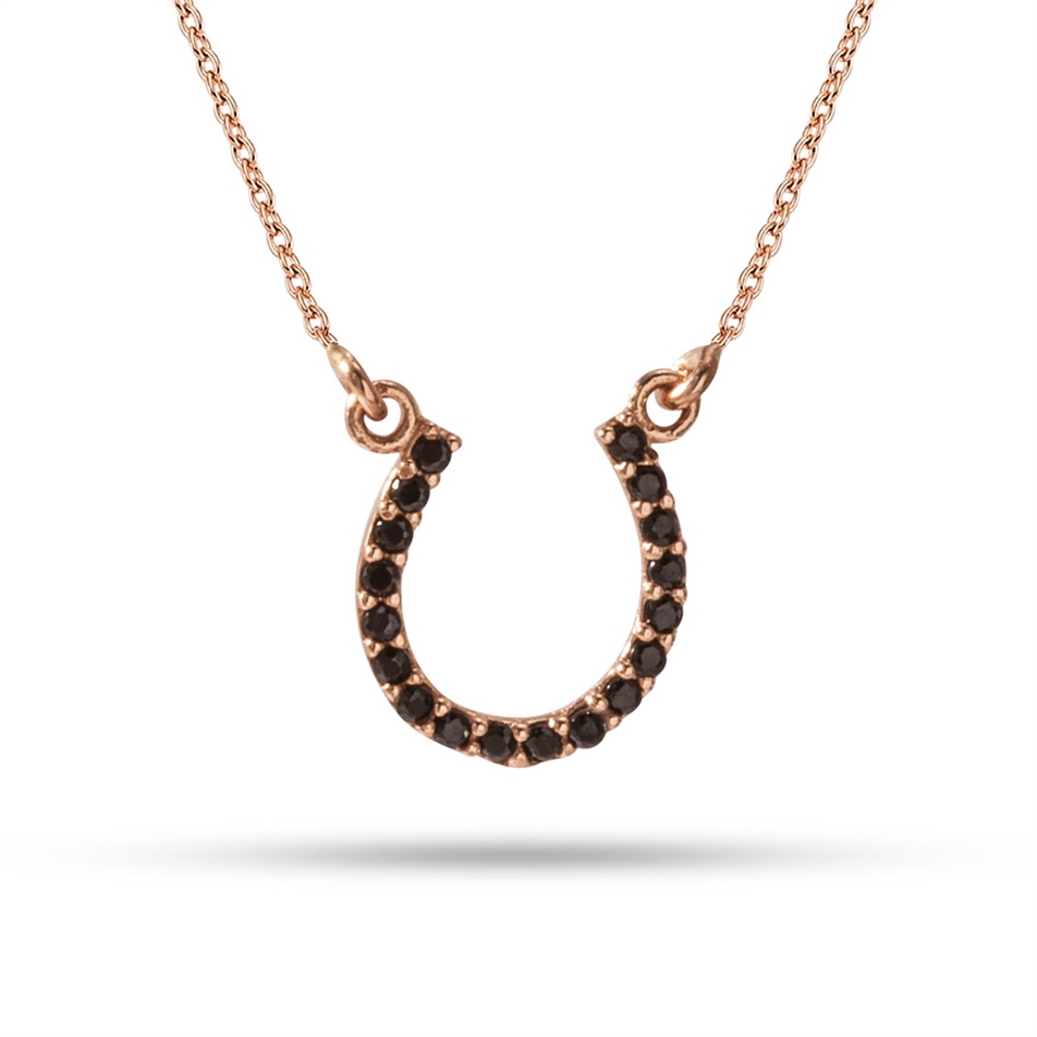Solid Gold Horseshoe Necklace