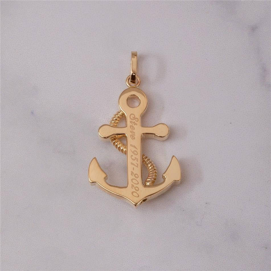 Solid Gold Nautical Urn Necklace