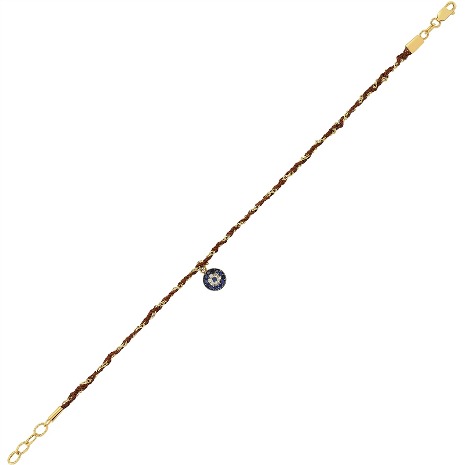 Solid Gold Evil Eye Bracelet