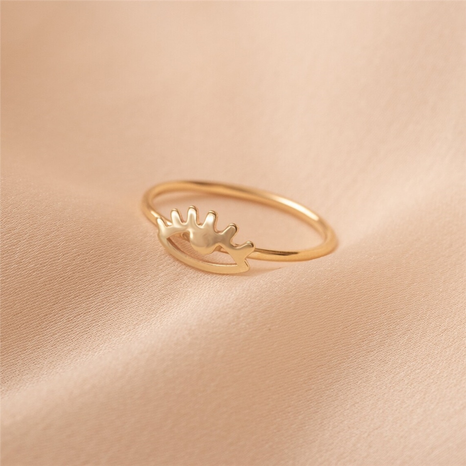 Solid Gold Fancy Evil Eye Ring