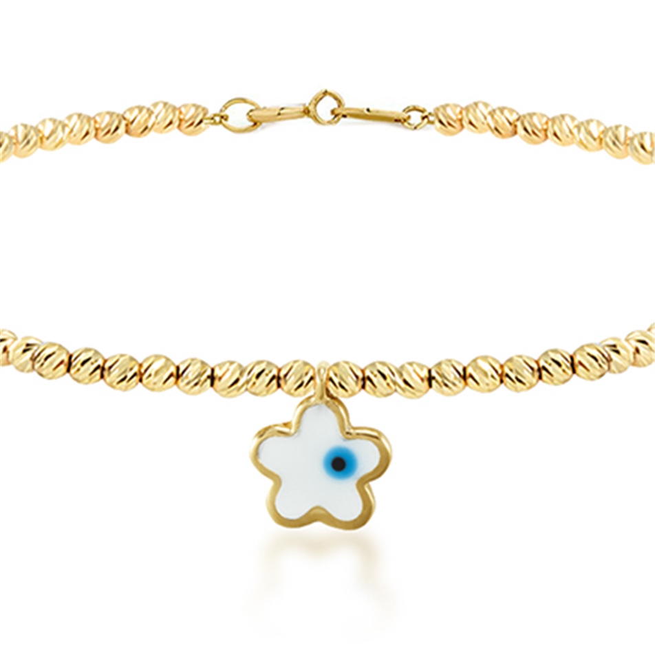 Solid Gold Daisy Bracelet