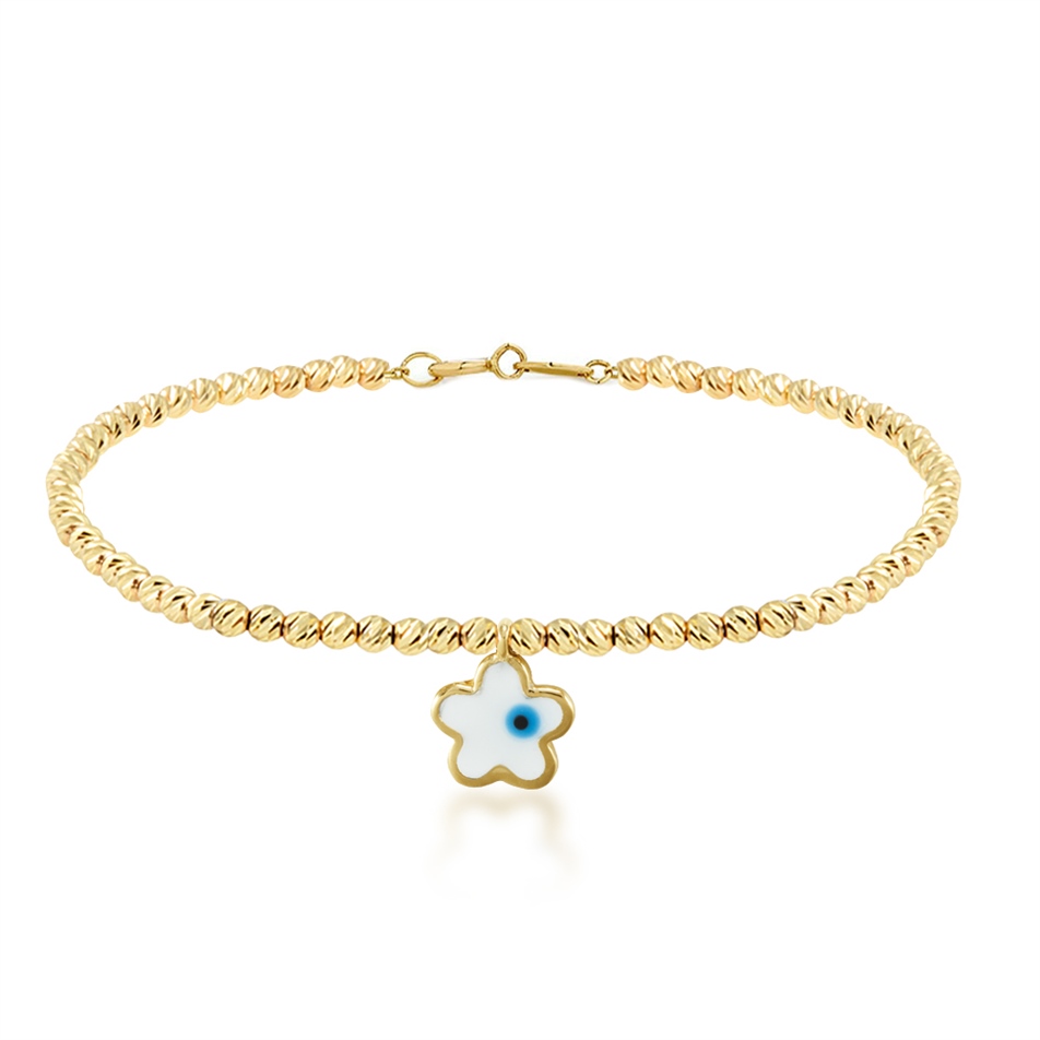 Solid Gold Daisy Bracelet