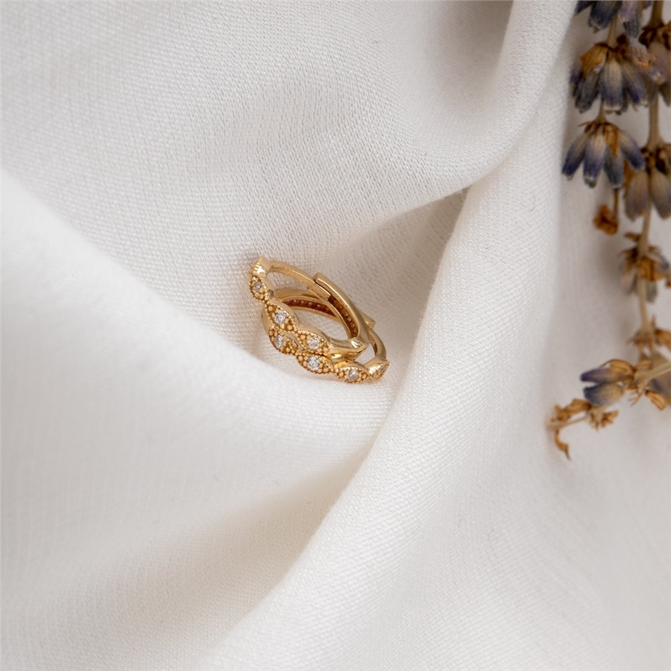 Solid Gold Hoop Earring