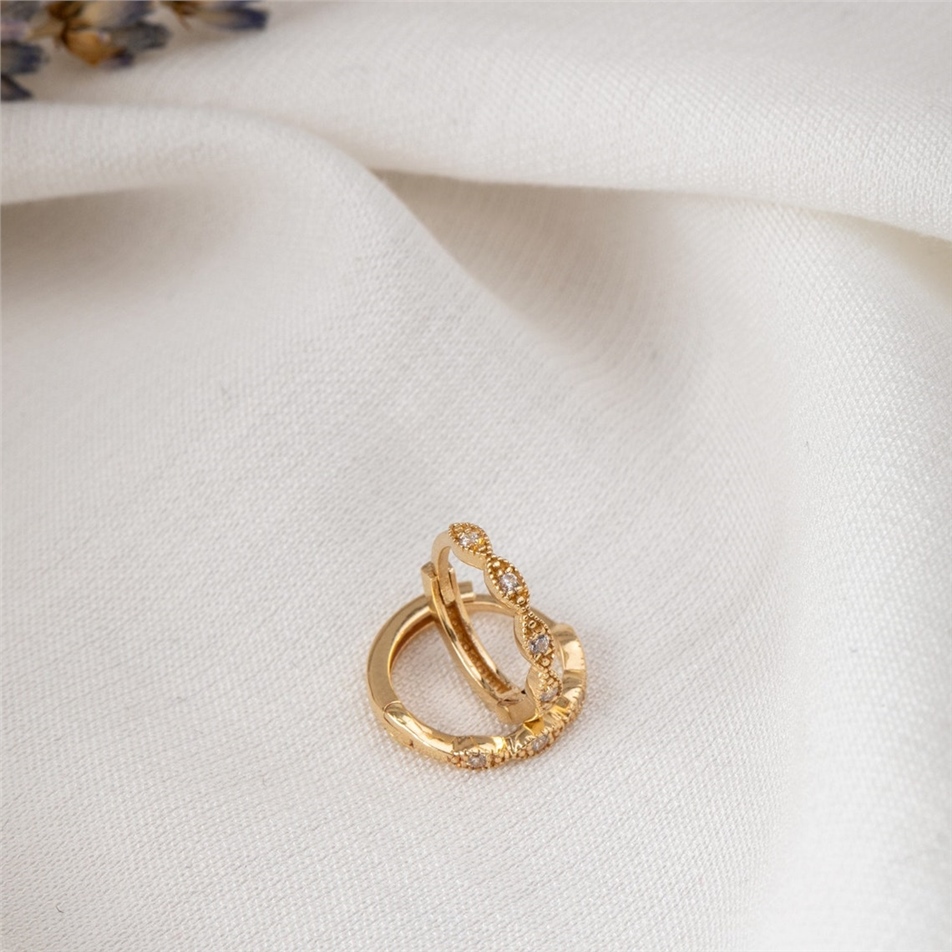 Solid Gold Hoop Earring