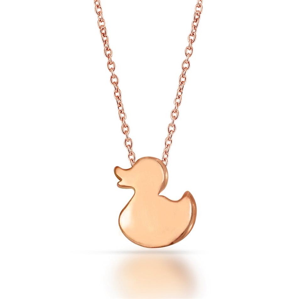 Solid Gold Duck Necklace