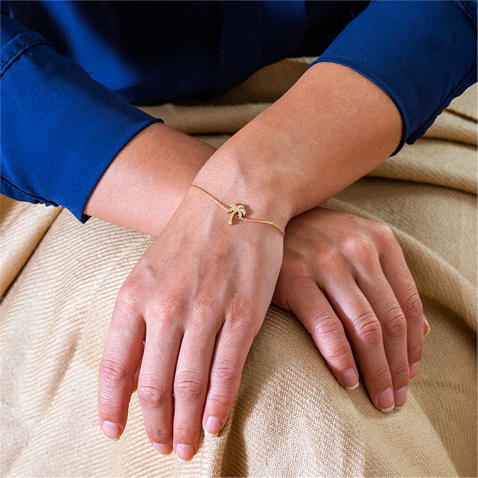 Solid Gold Palm Bracelet