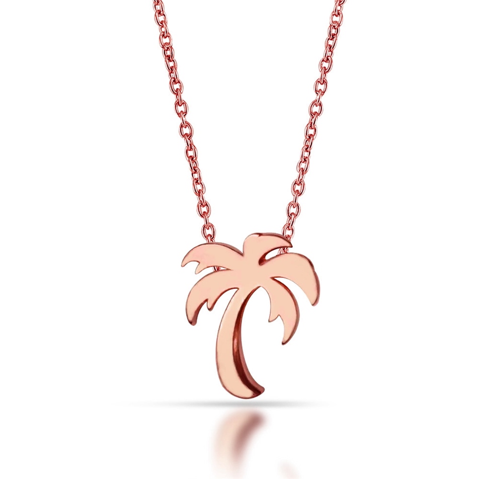 Solid Gold Palm Necklace