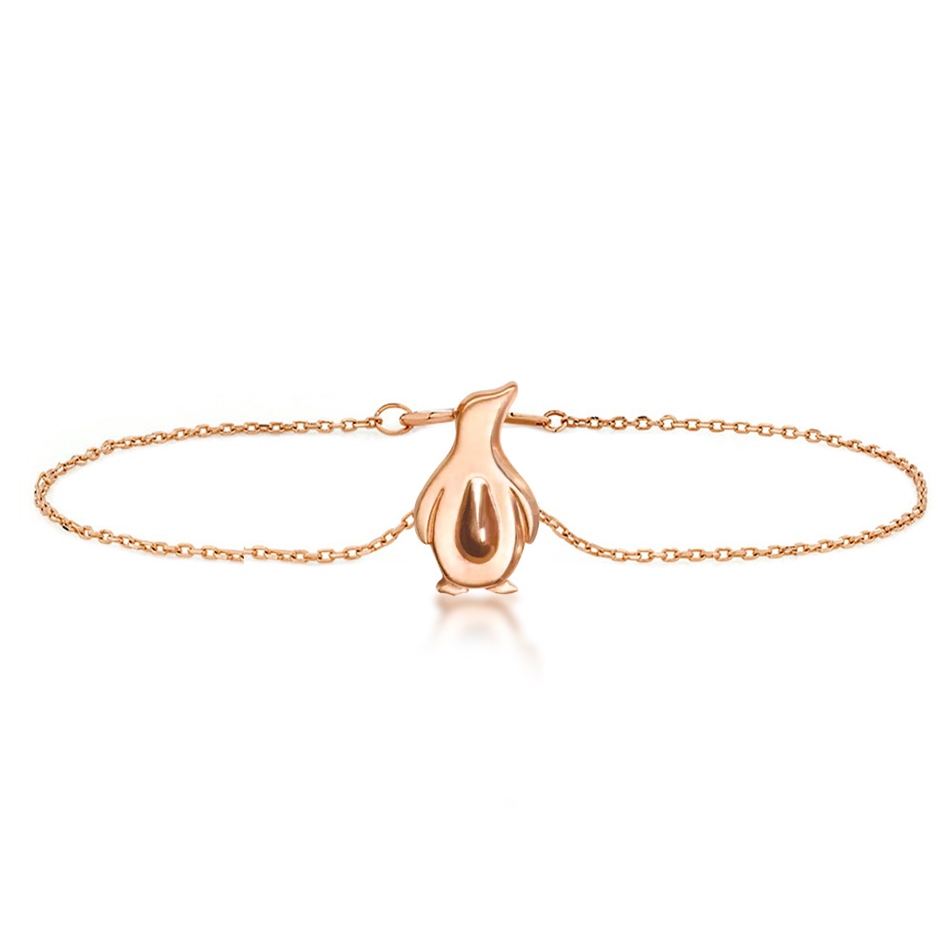 Solid Gold Penguin Bracelet