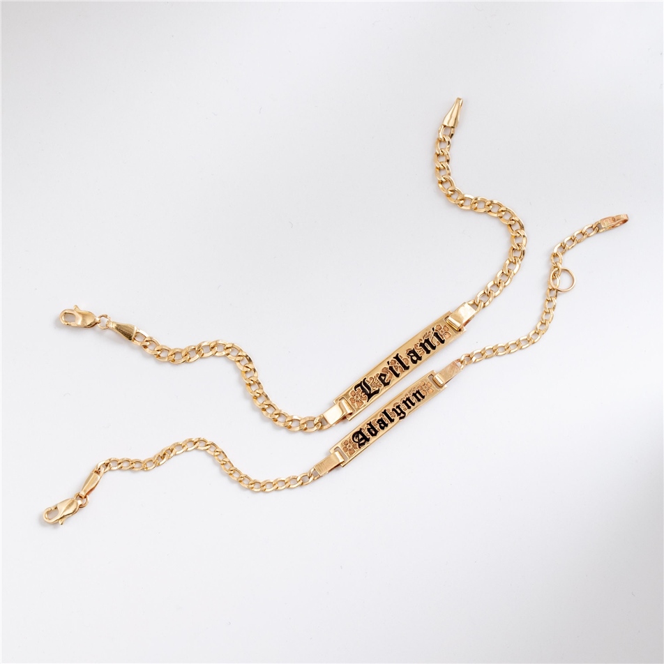 Solid Gold Hawaiian Heirloom Baby Bracelet