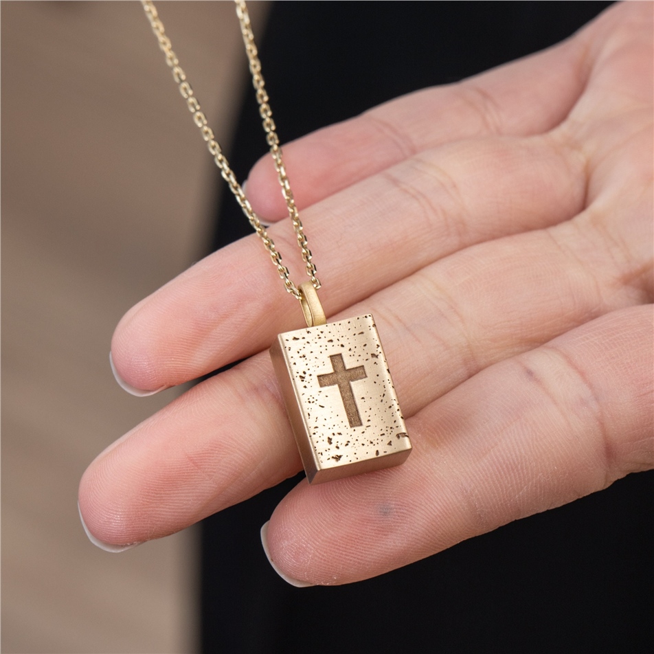 Solid Gold Bible Urn Necklace