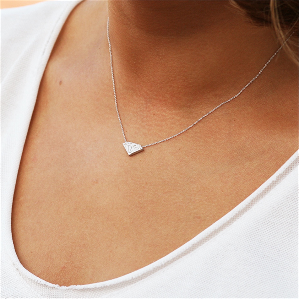 Solid Gold Diamond Necklace