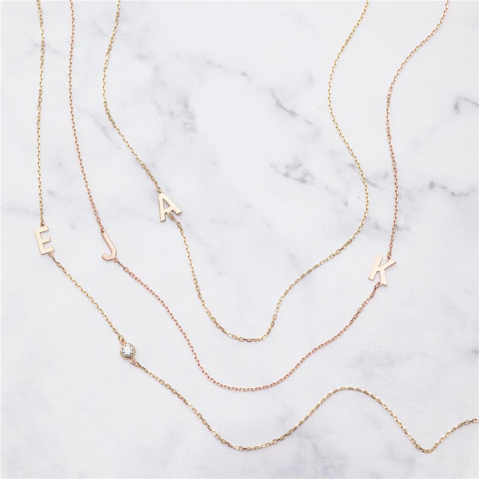 0.09 Karat Pırlantalı Harf Kolye