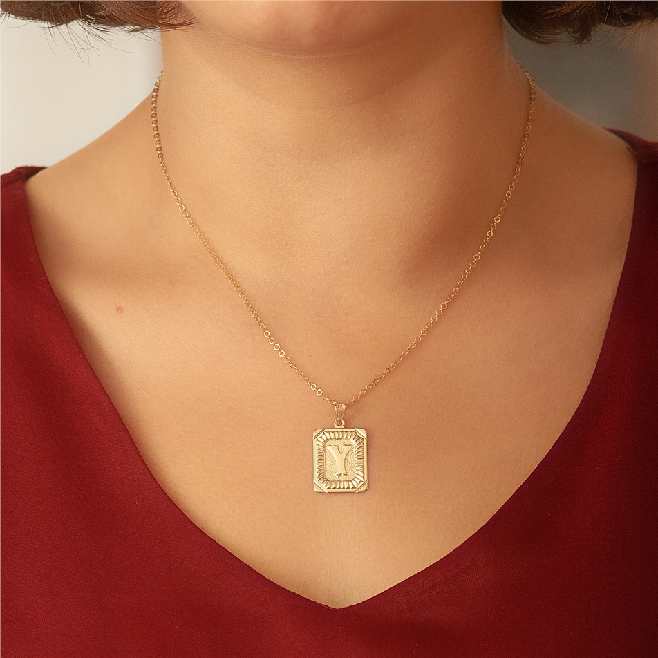 Solid Gold Letter Necklace